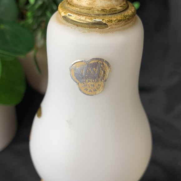 Set of 2 hard to find Vianne (VV) French mid century gilded table lamps - Picture 15 of 16